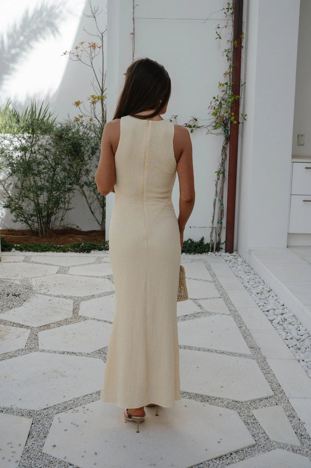 Maria Beaded Maxi Dress-Butter
