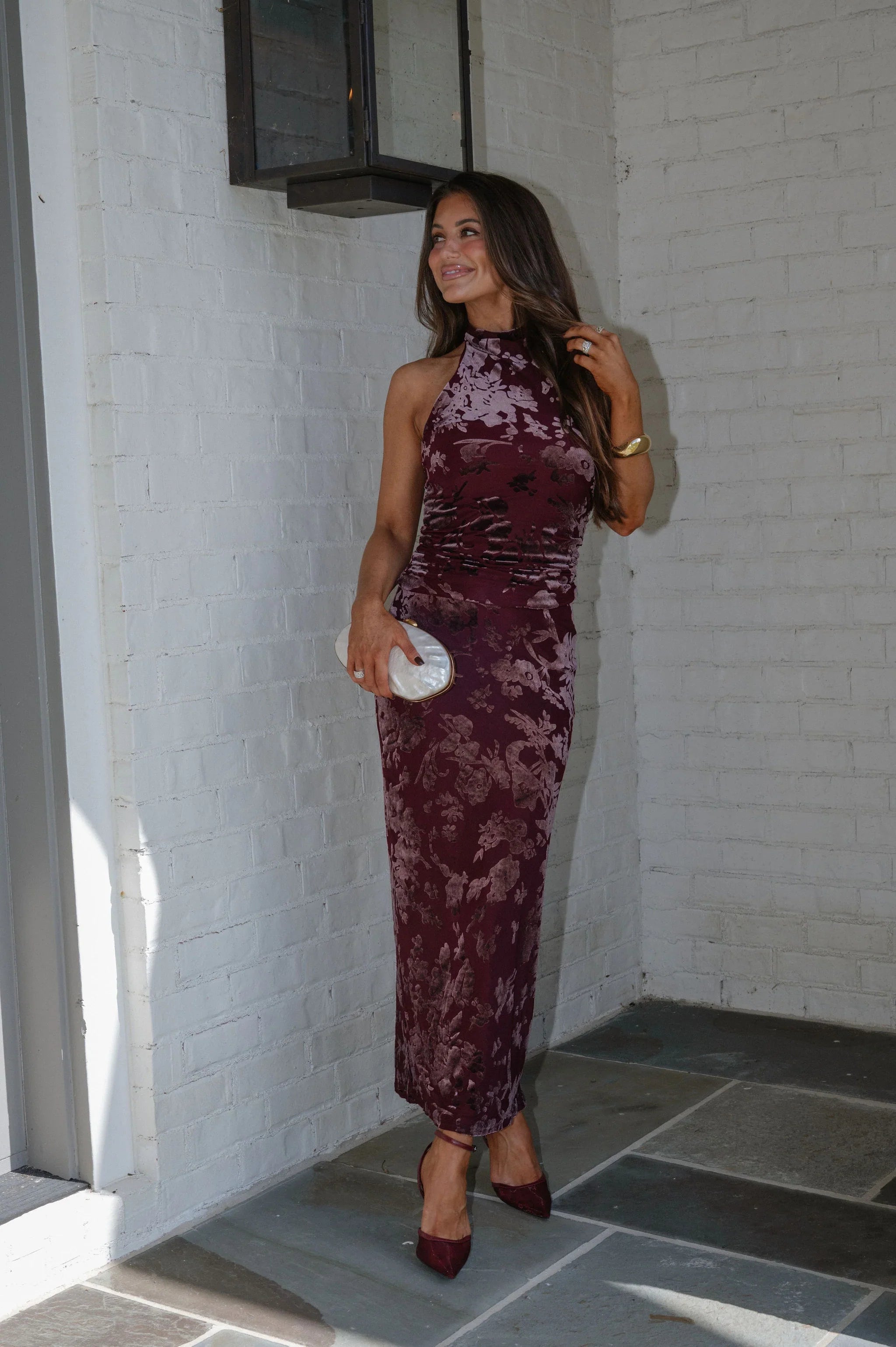 Jesse Maxi Skirt-Burgundy