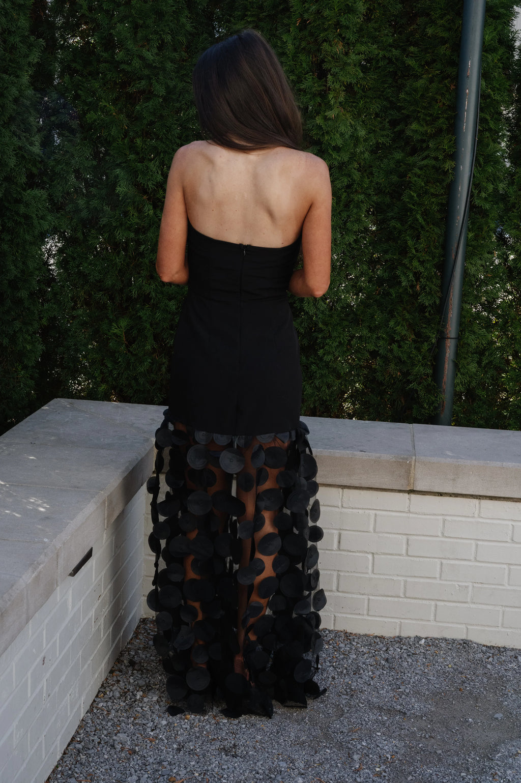 Lunden Textured Maxi Dress-Black
