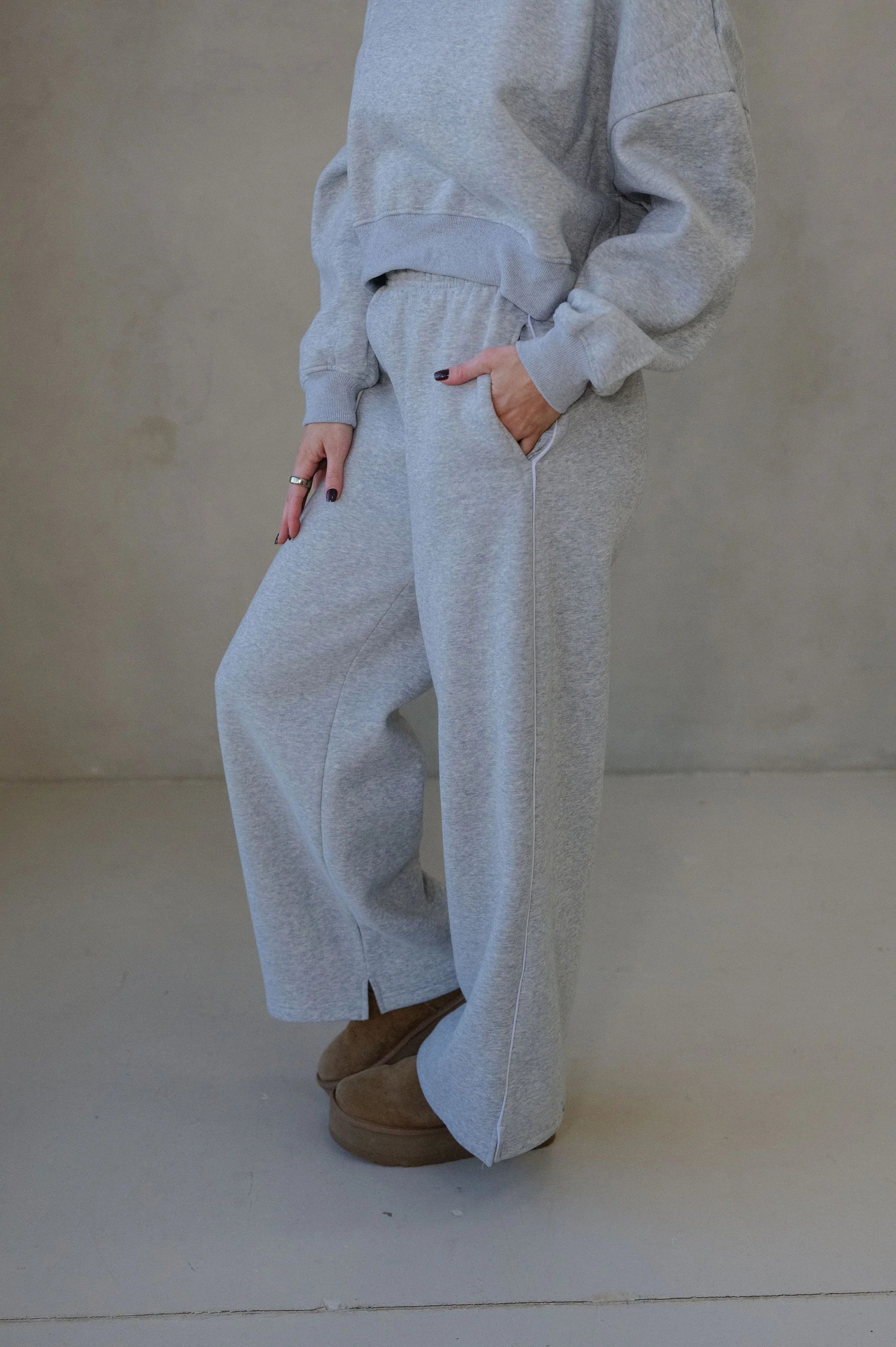 Dallas Track Sweatpants- Grey
