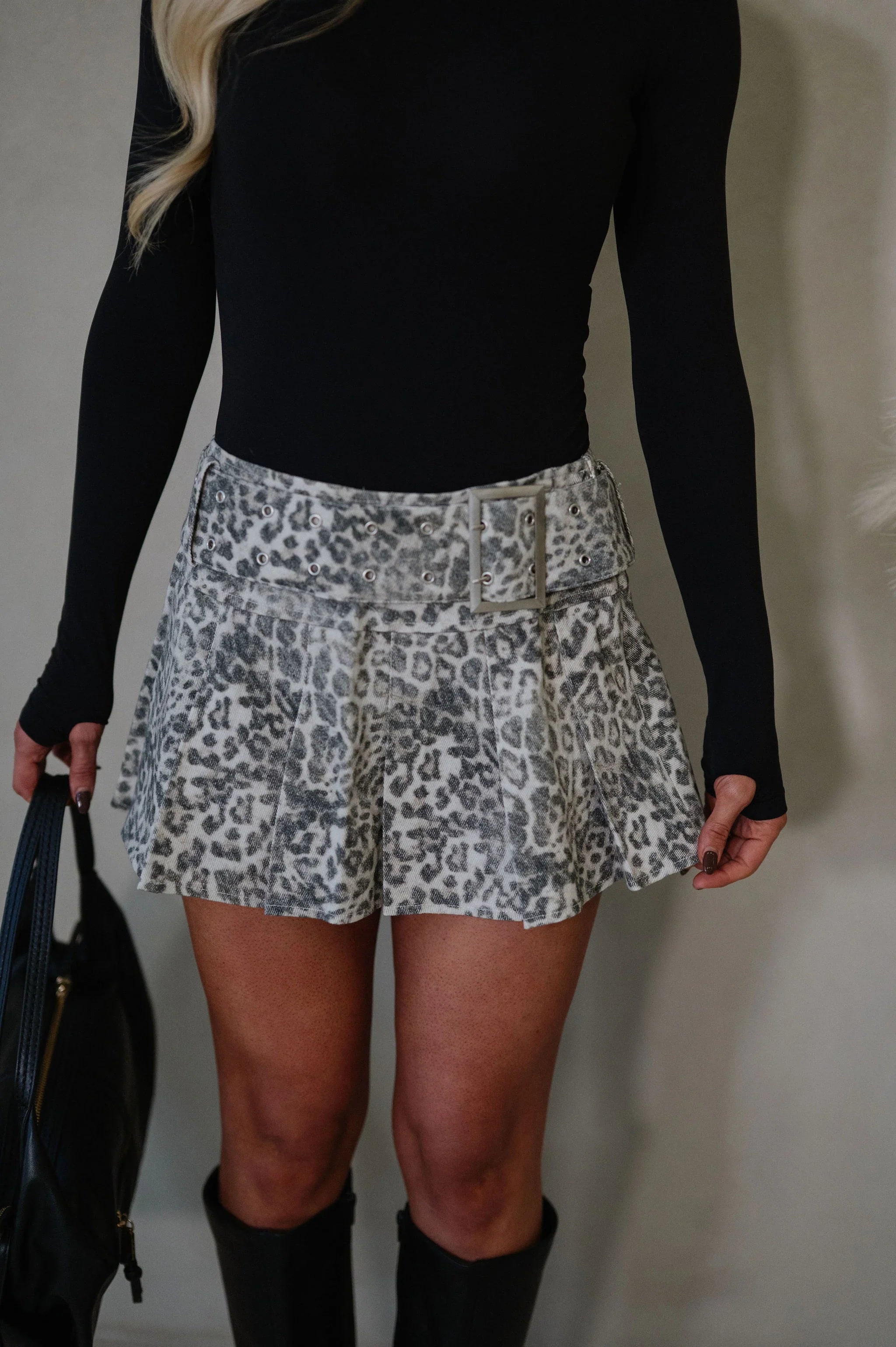 Brittany Mini Skirt-Leopard