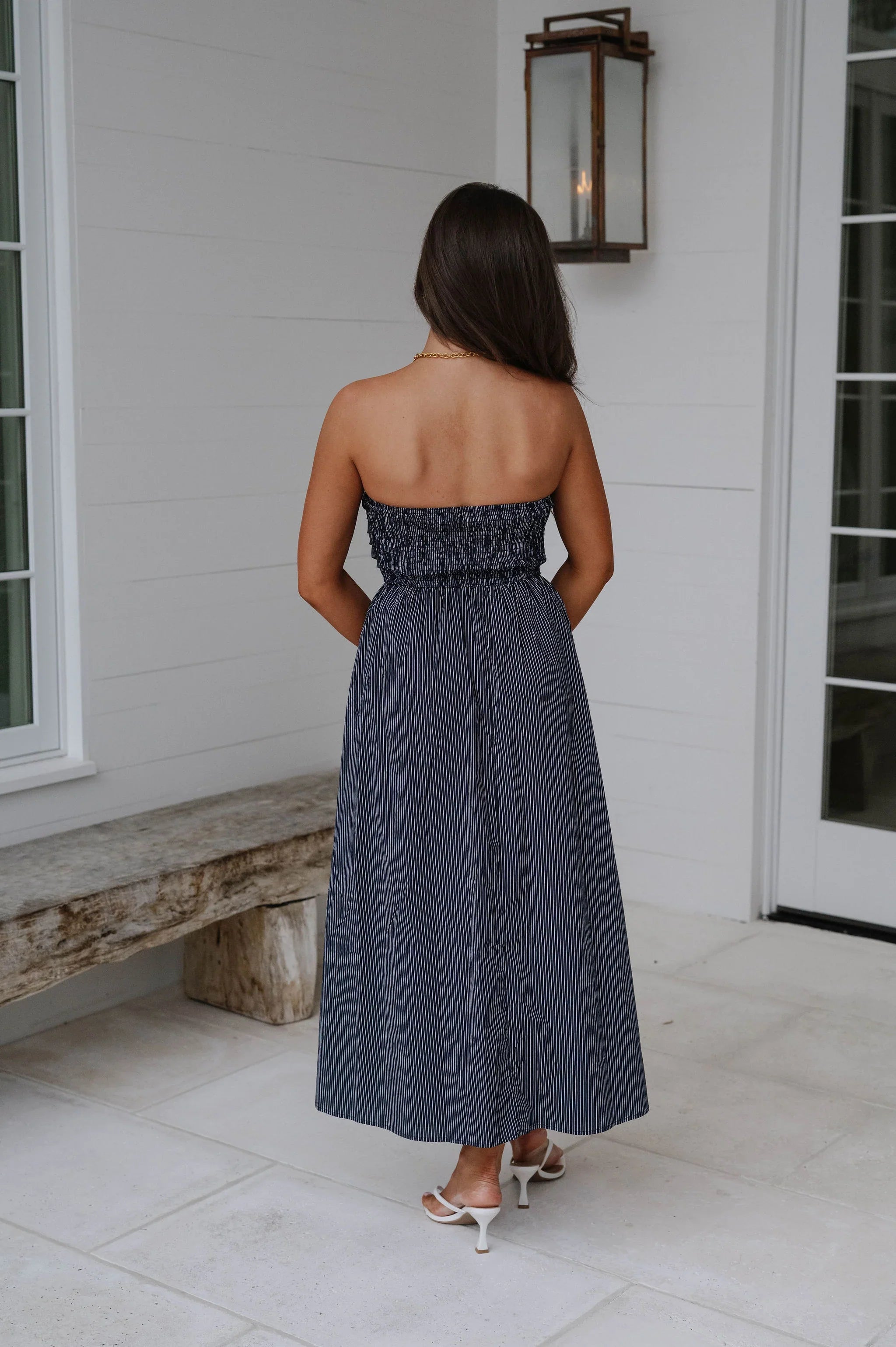 Gwen Midi Dress-Navy