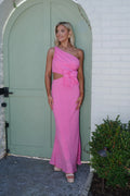 Cori Statement Maxi Dress-Hot Pink