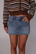 Finley Denim Skort-Medium Wash