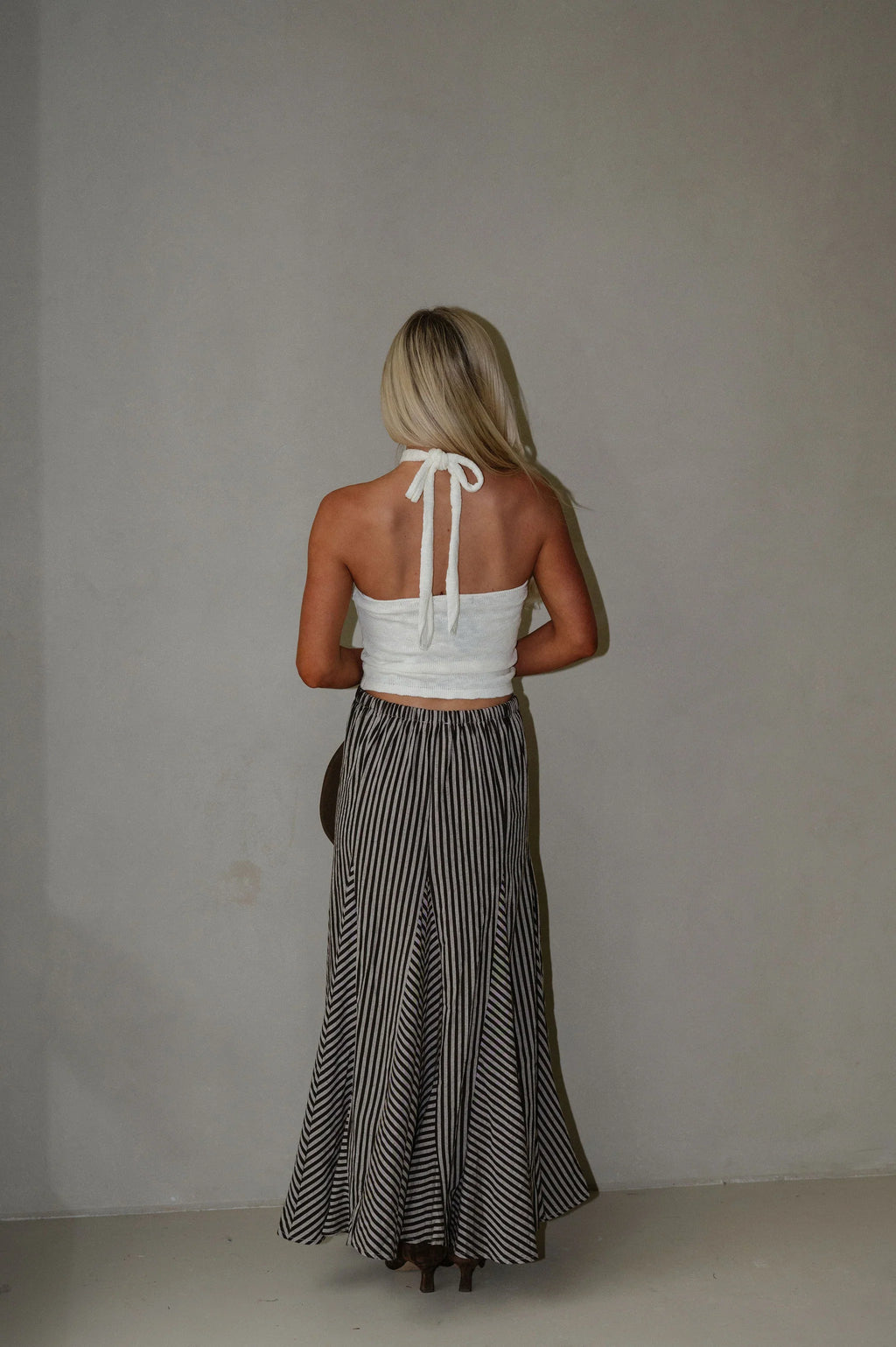 Everyday Knit Halter Top-Off White