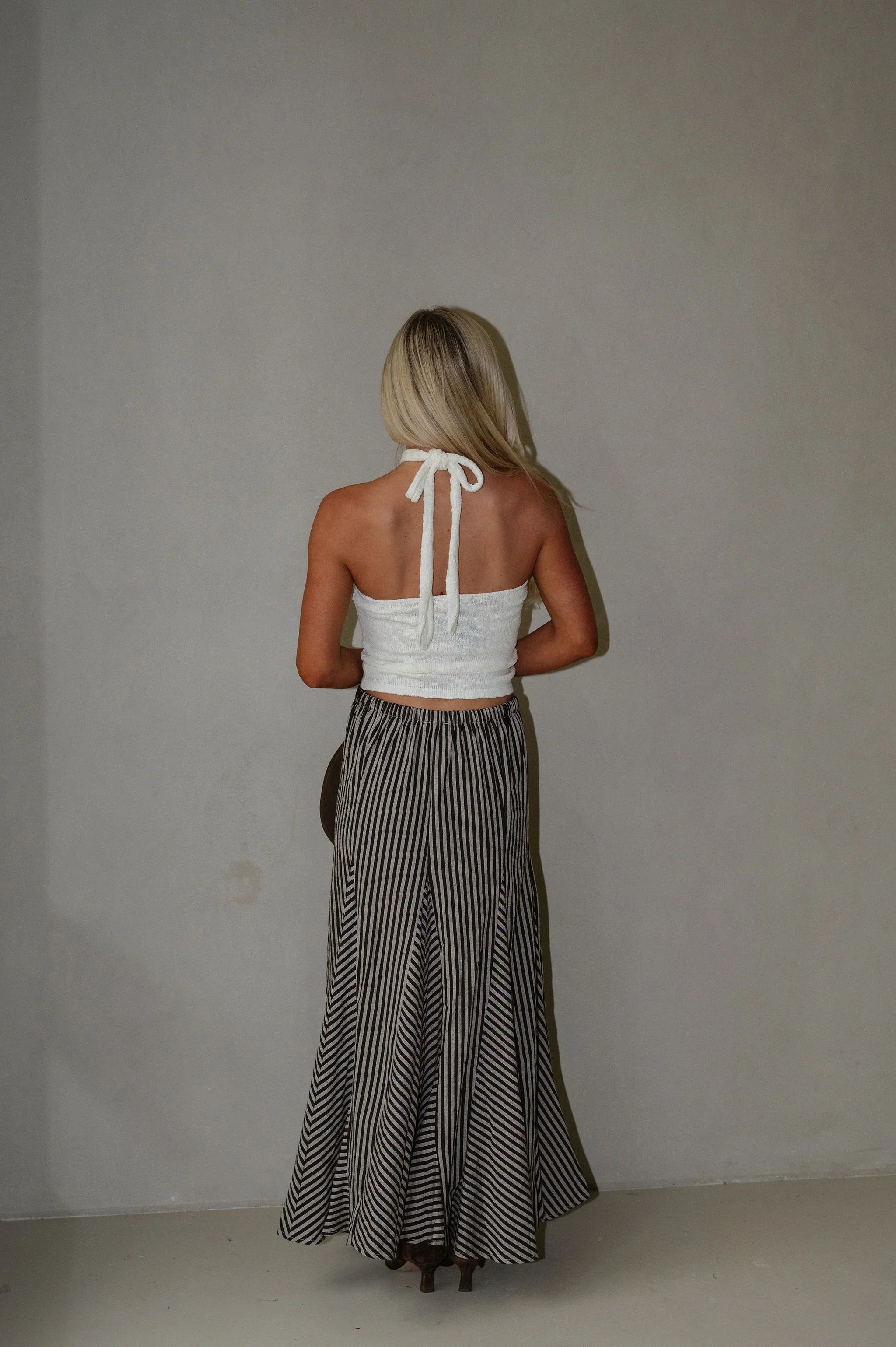 Everyday Knit Halter Top-Off White