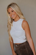Sleeveless Sweater Top-Ivory