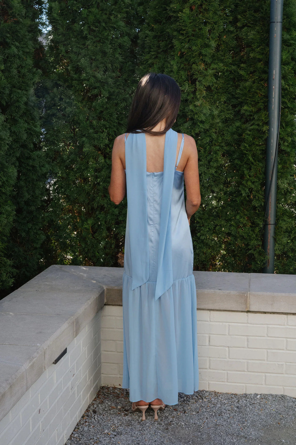 Frida Chiffon Maxi Dress-Blue