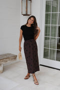 Linen Midi Polka Dot Skirt