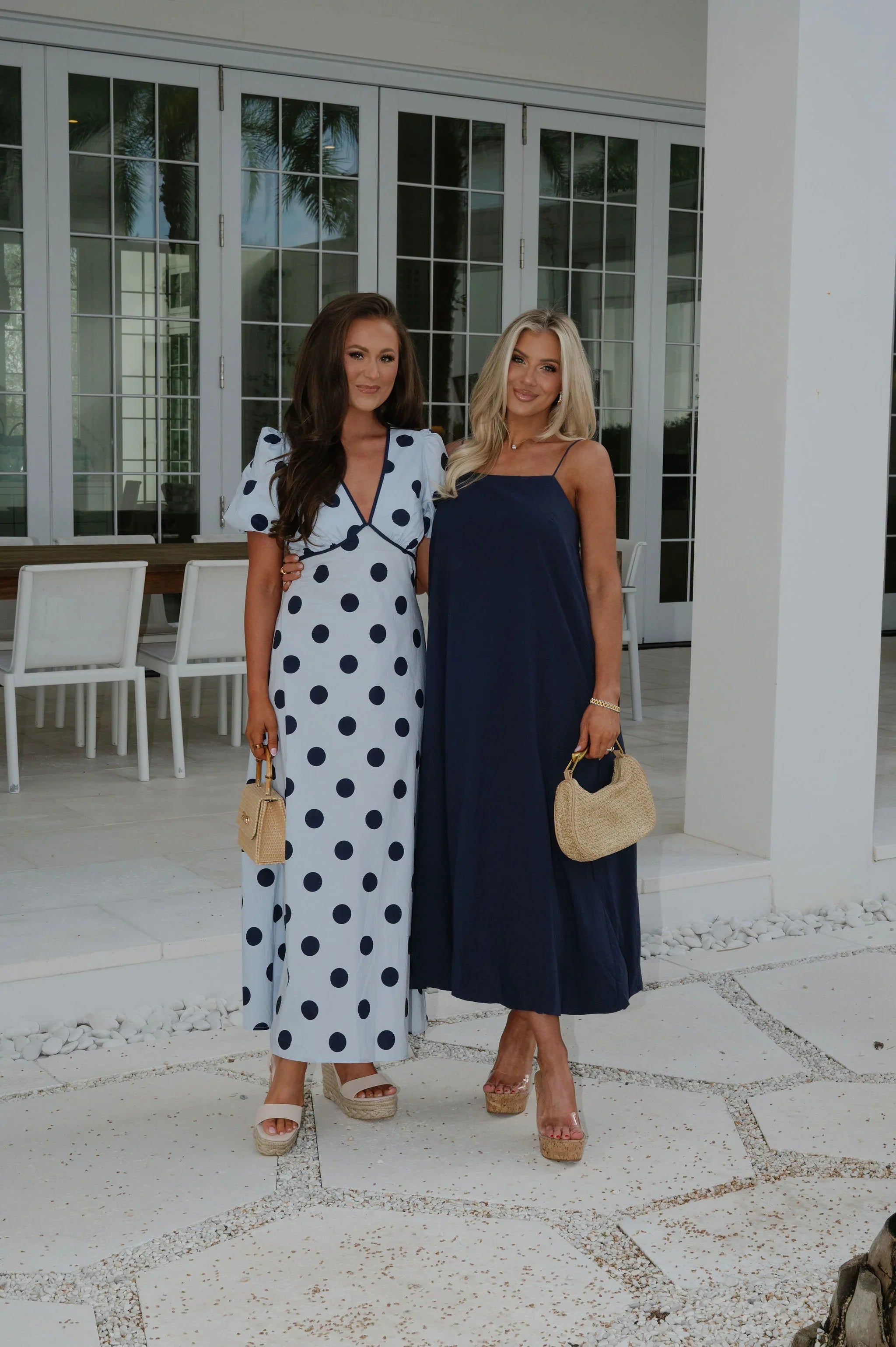 Bubble Hem Midi Dress- Midnight