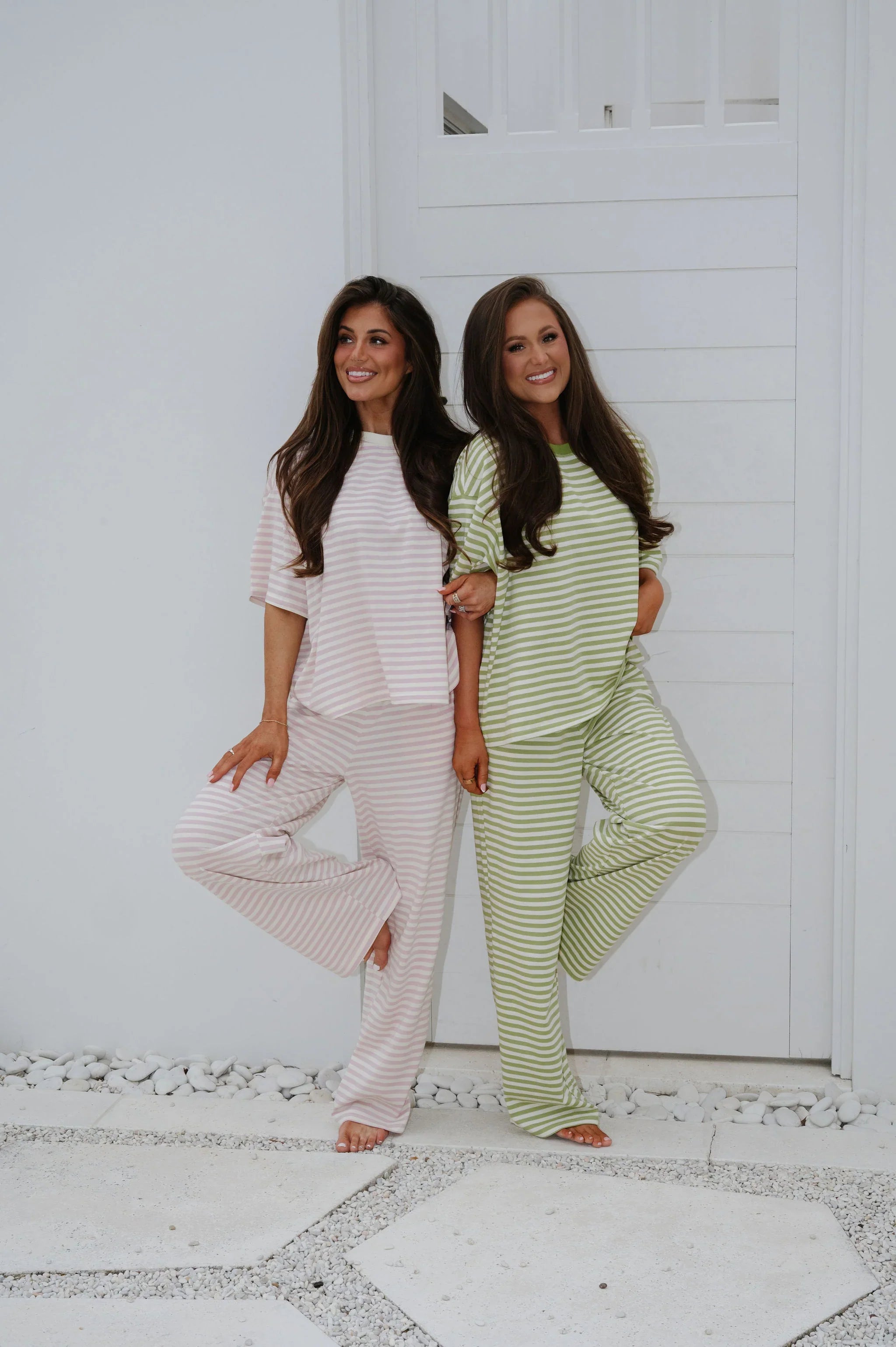 Quince Striped Pants Set-Avocoado