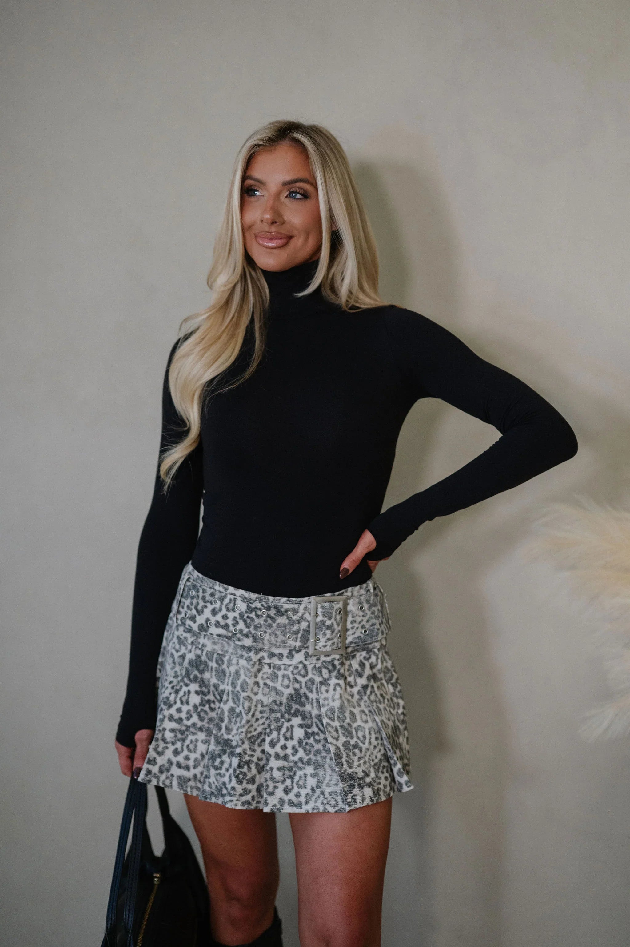 Brittany Mini Skirt-Leopard