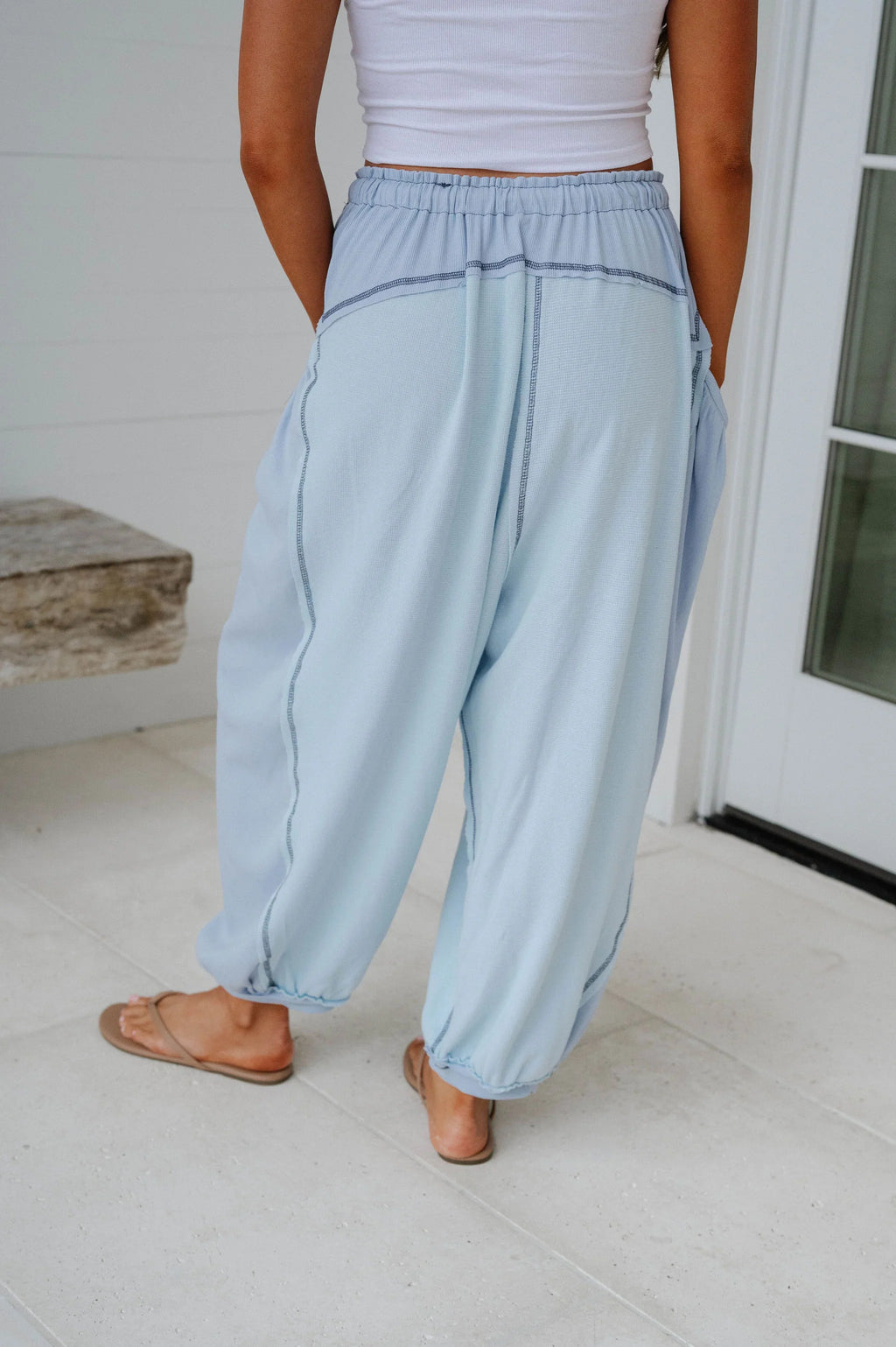 Jessie Relaxed Pants-Sky Blue