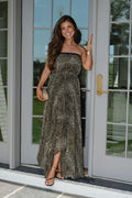 Sutton Printed Maxi Dress-Olive/Black