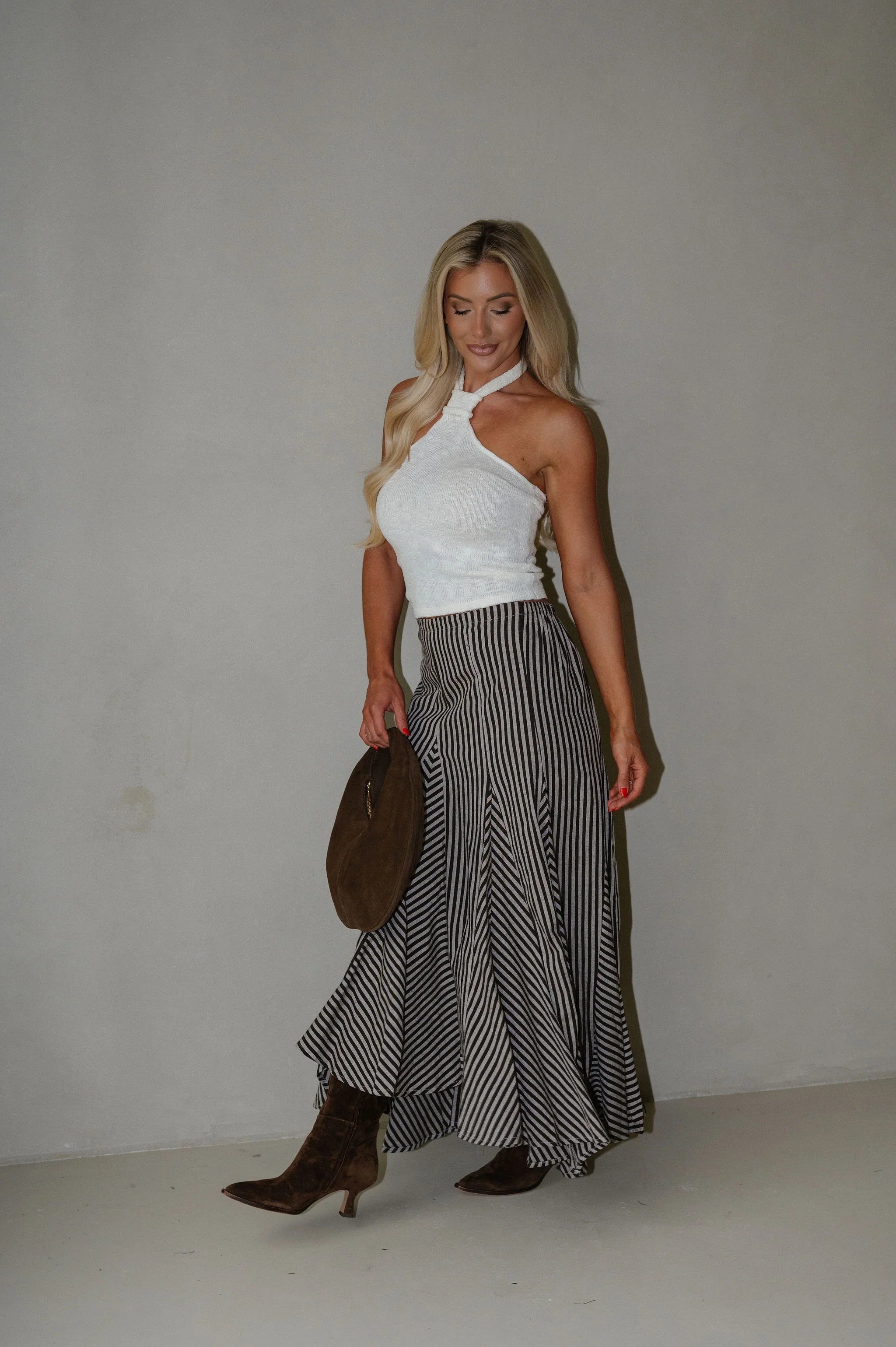 Everyday Knit Halter Top-Off White