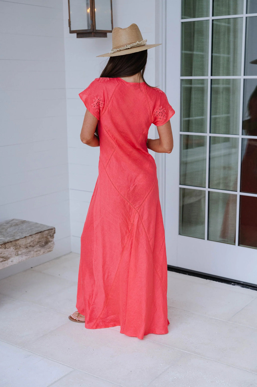 Noemi Maxi Dress-Coral