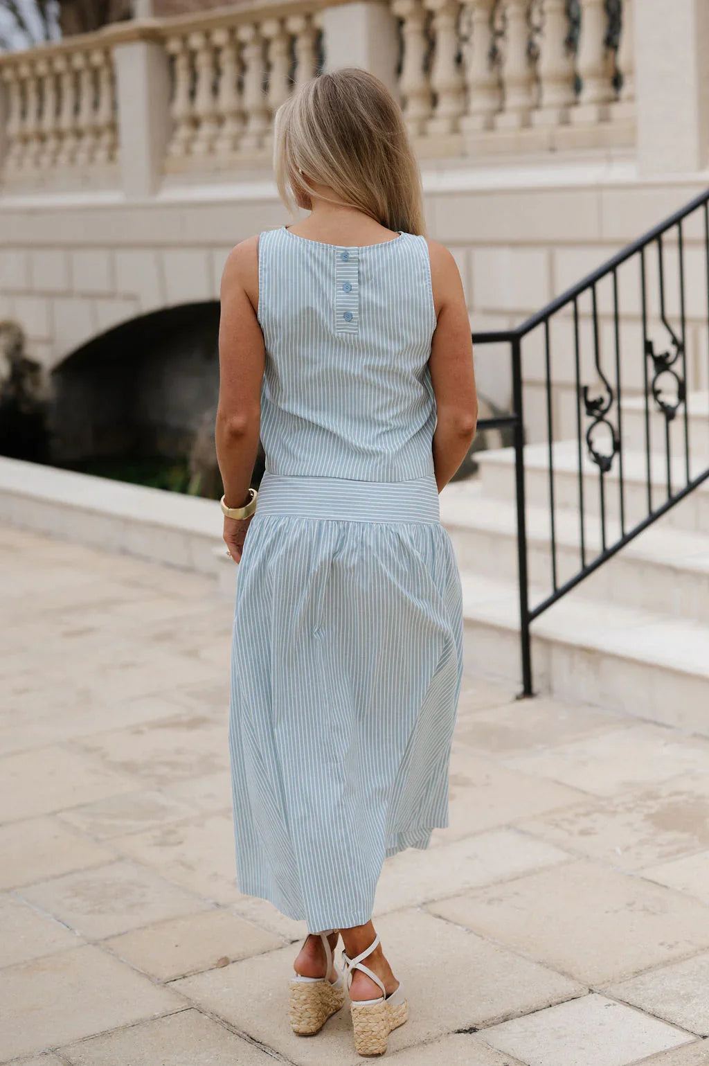 Porter Skirt Set-Baby Blue Sage