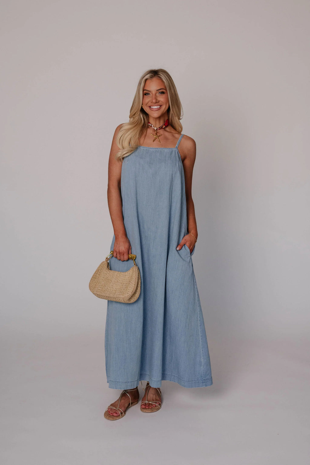 Josephine Maxi Dress-Denim
