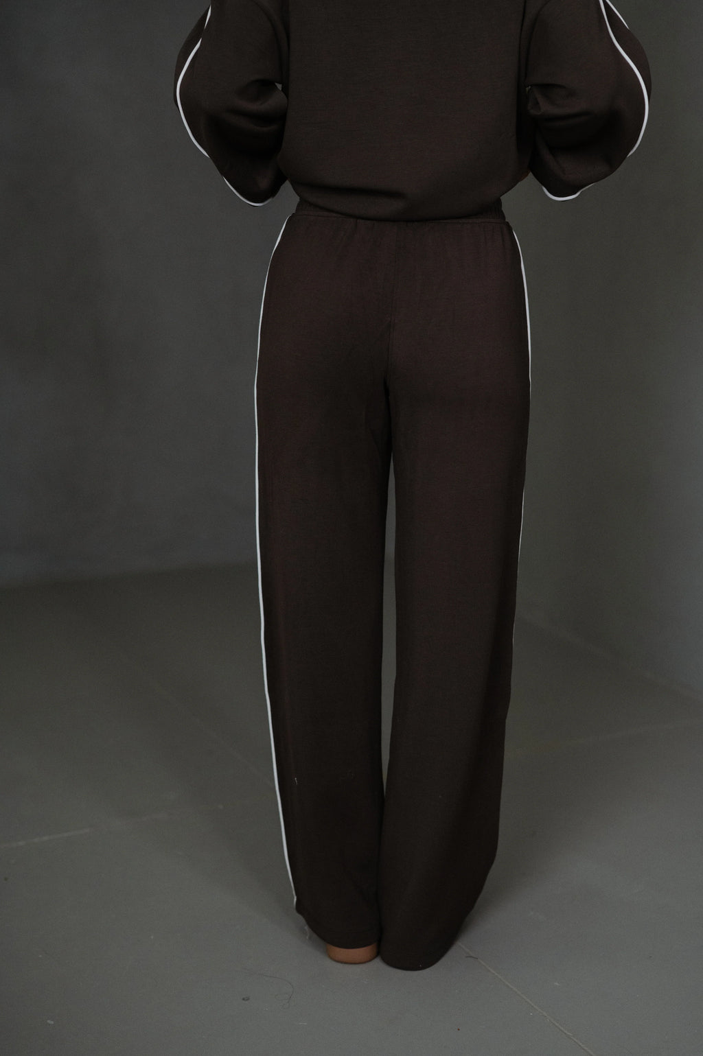 Piper Scuba Pants Set-Espresso/Cream