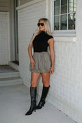 Raine Balloon Mini Skirt-Dusty Olive