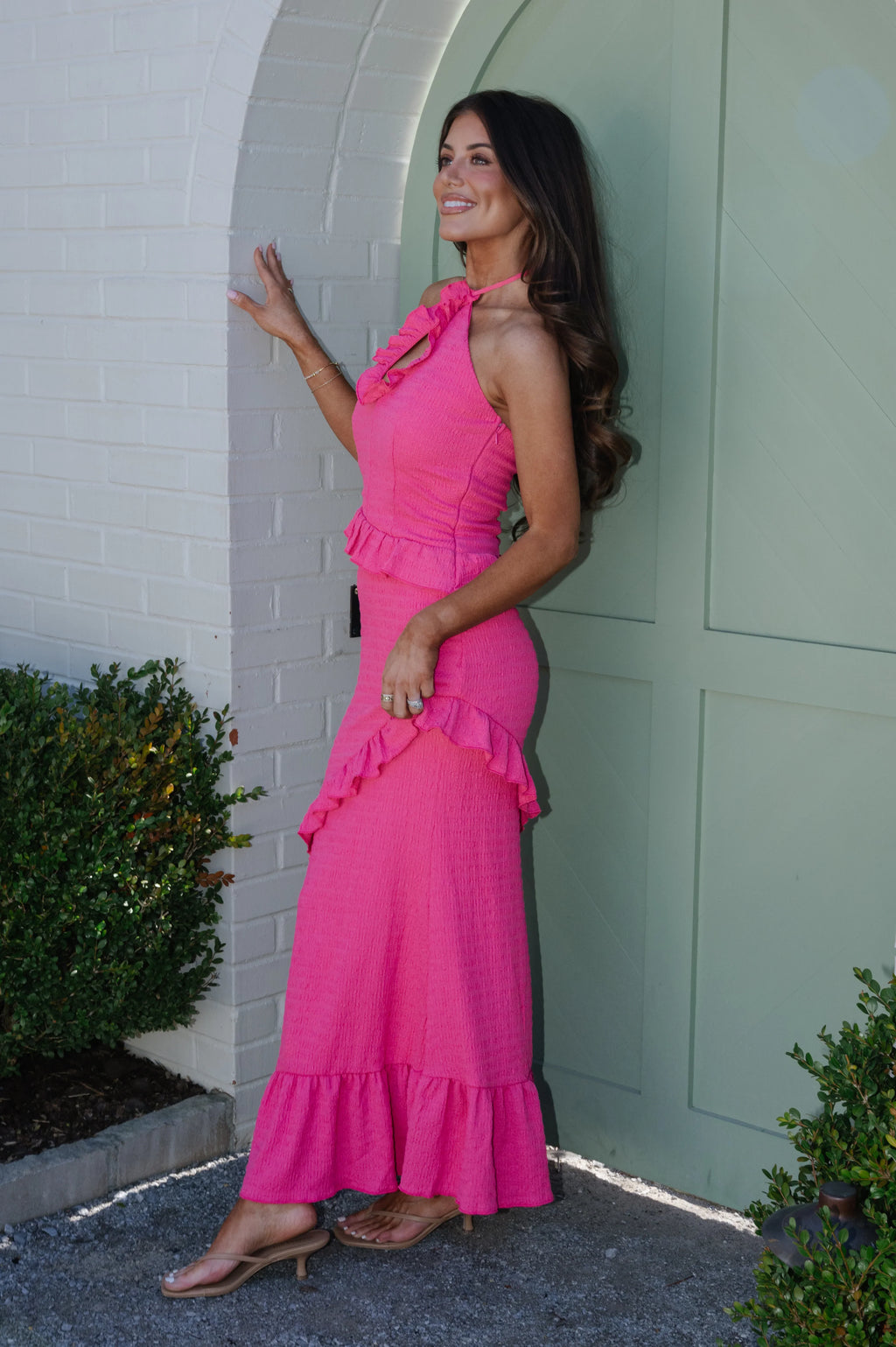 Monroe Maxi Dress- Fuchsia