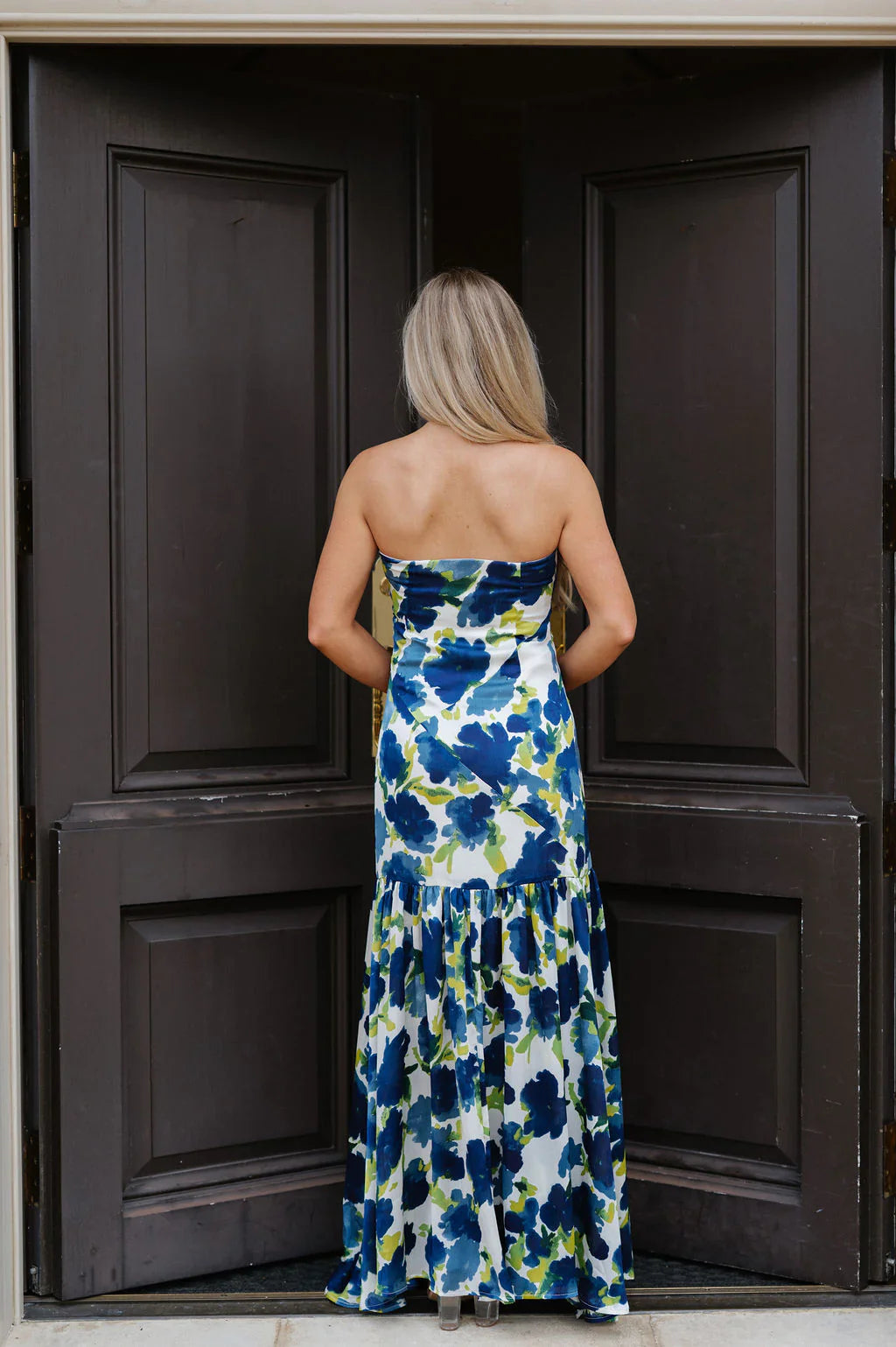 Lanie Floral Maxi Dress-Blue Multi
