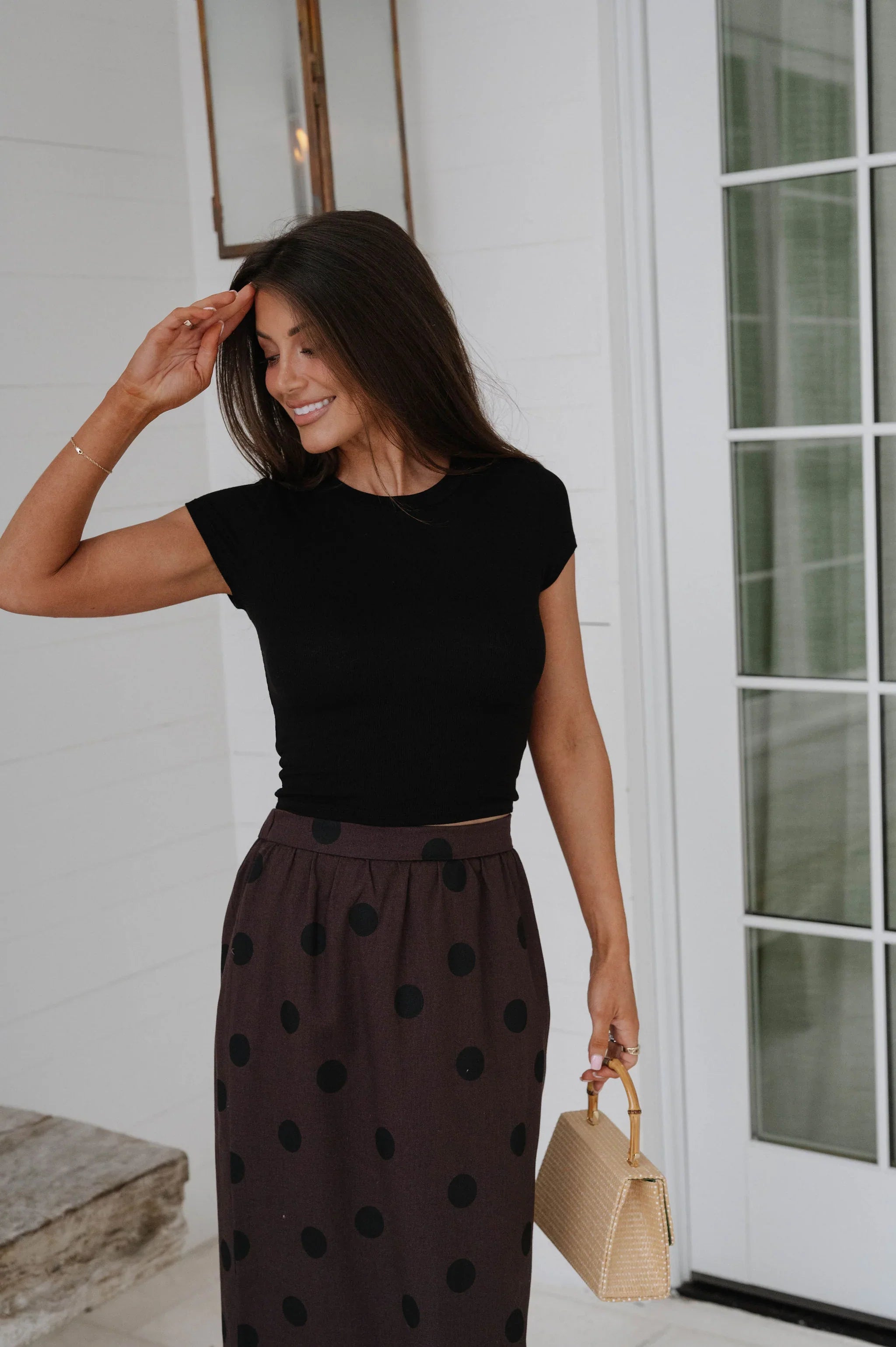 Khloe Basic Top-Black