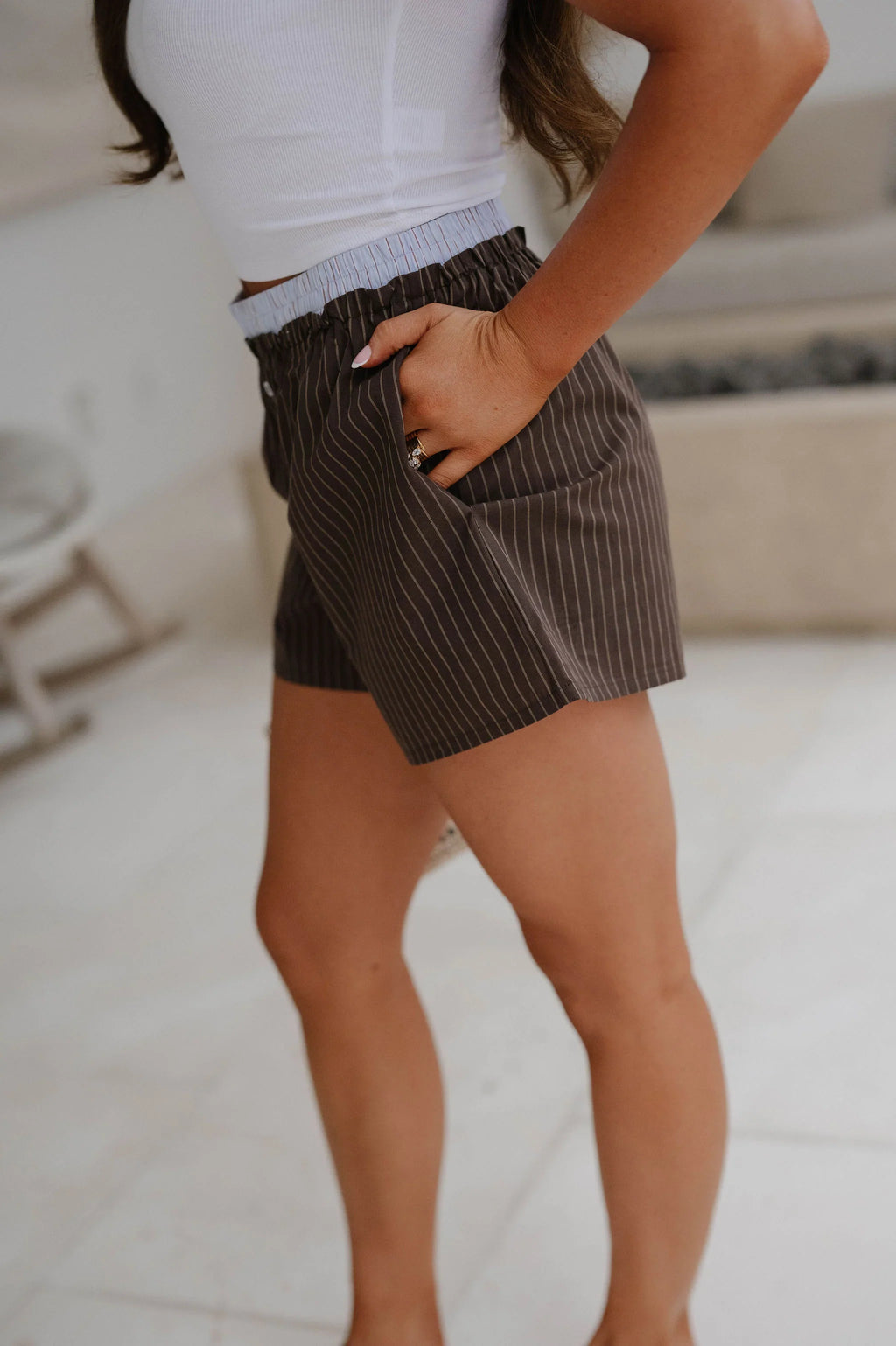 Gabbie Boxer Shorts-Brown