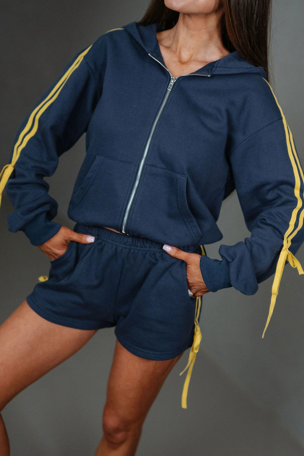 Sideline Shorts Track Set-Navy