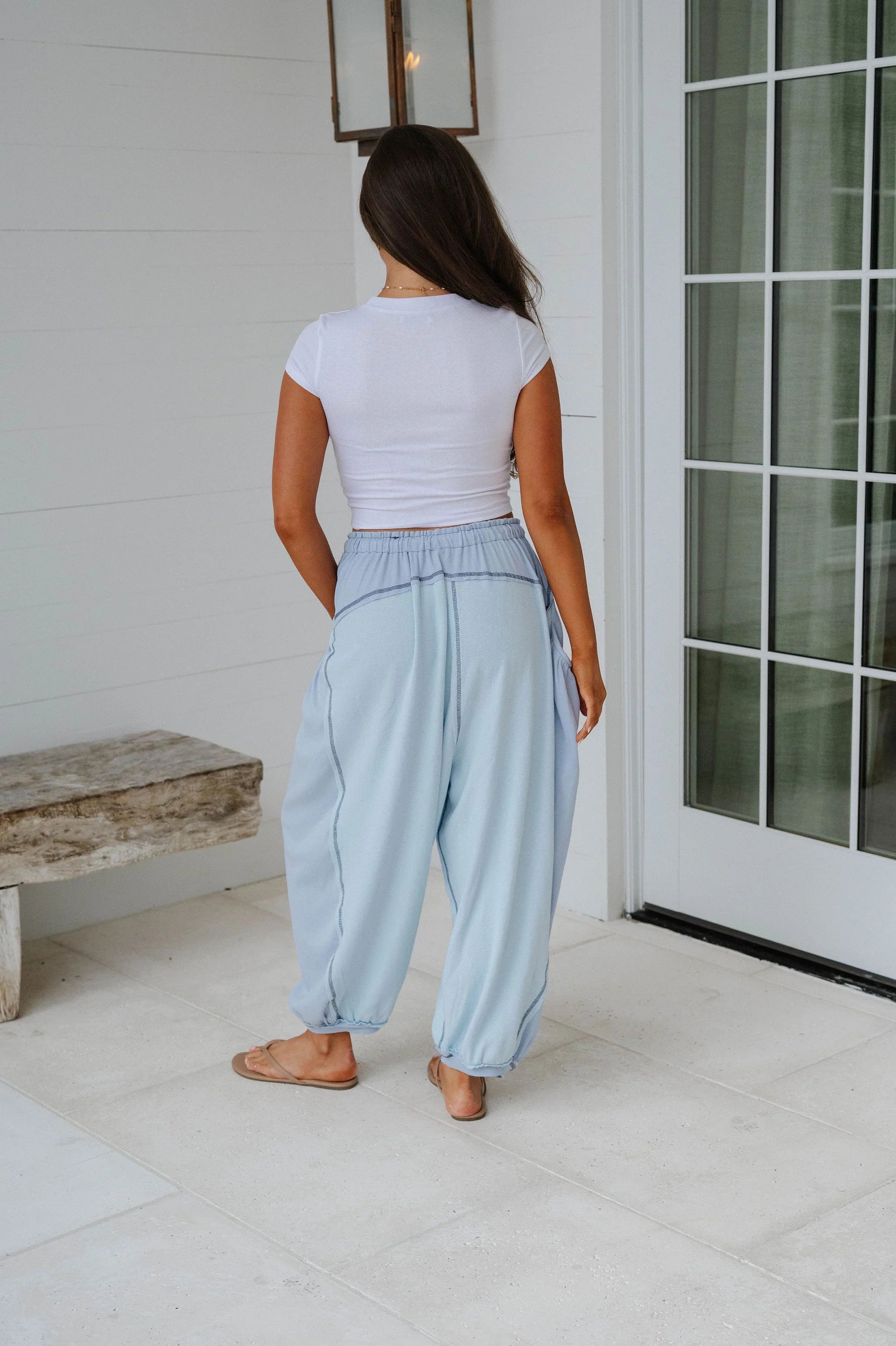 Jessie Relaxed Pants-Sky Blue