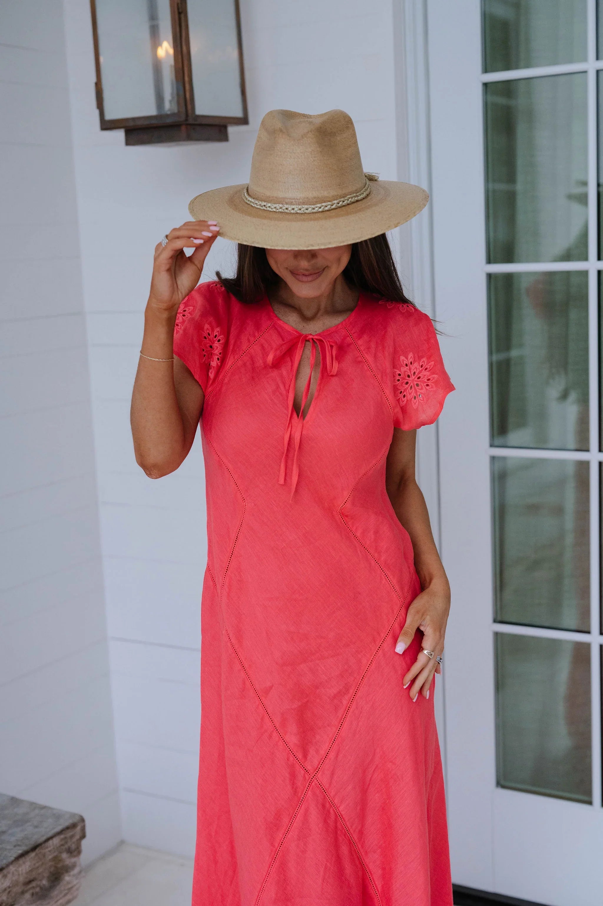 Noemi Maxi Dress-Coral