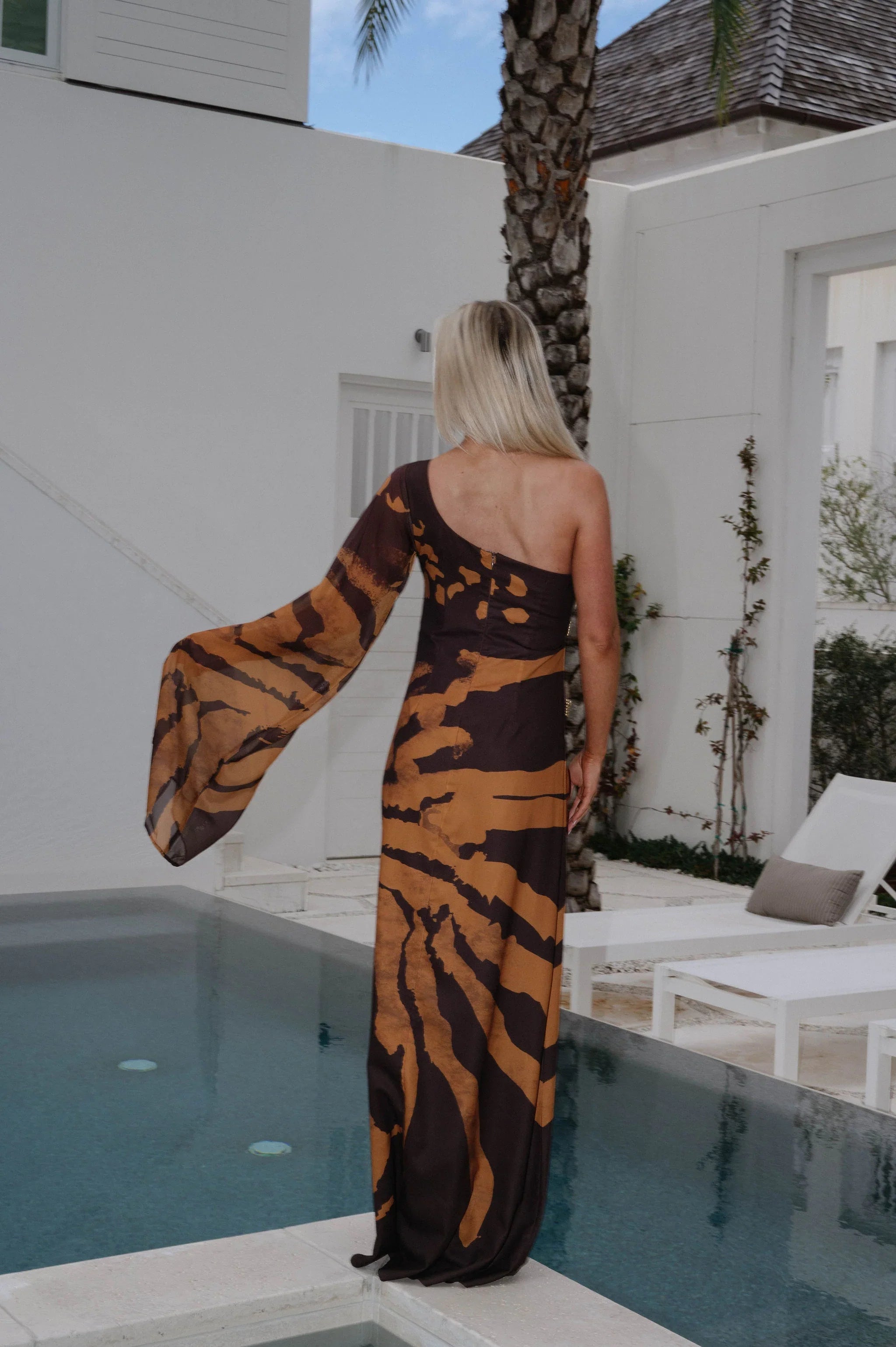 Margo Maxi Dress-Camel/Brown