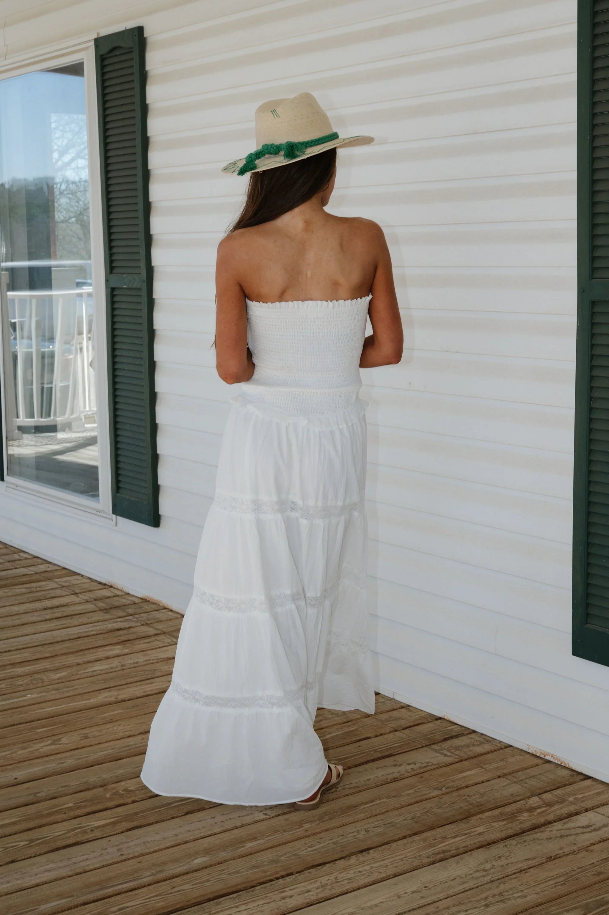 Stone Maxi Dress-White